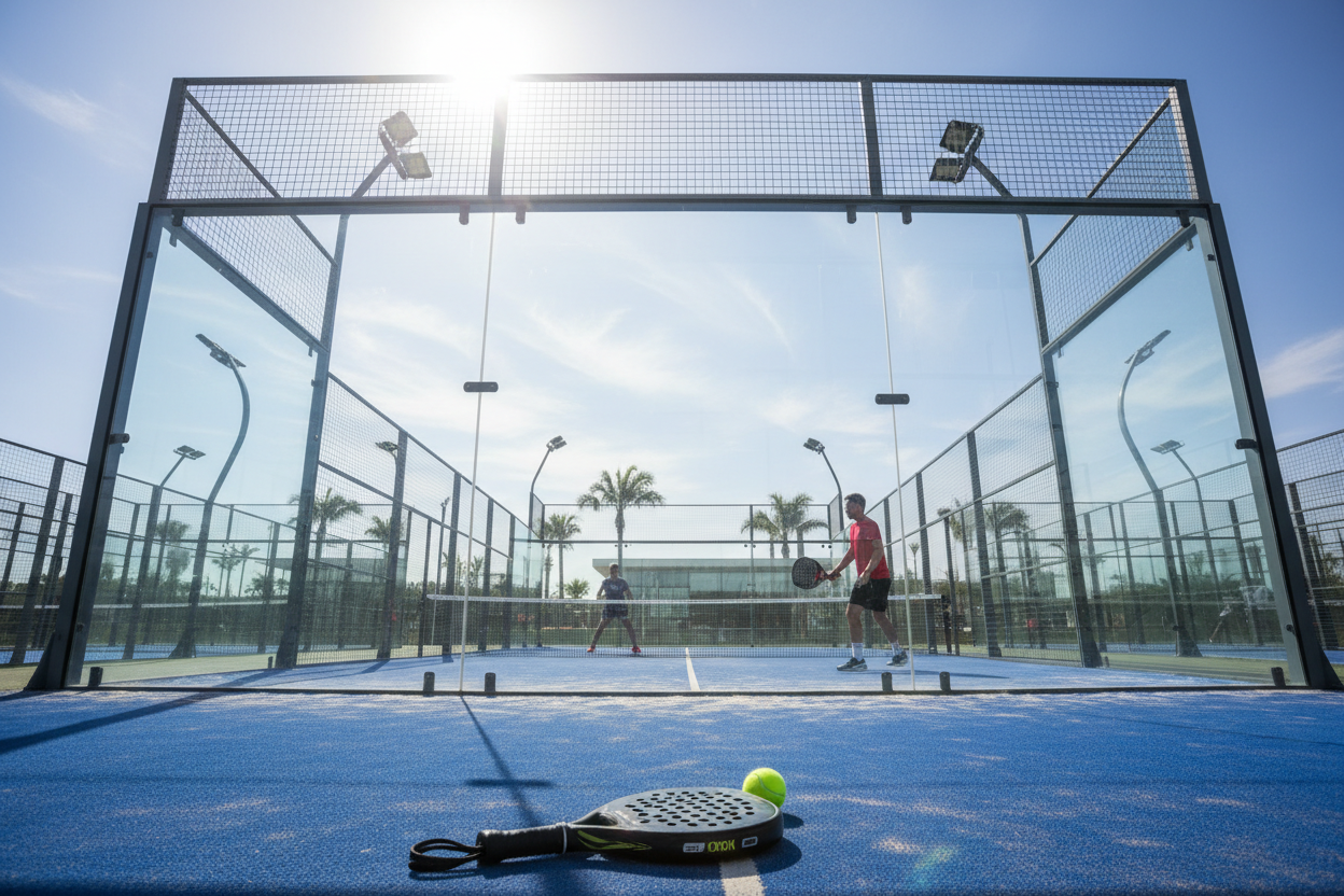 Padel court perspective